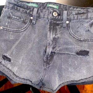 new black wash high rise shorts
